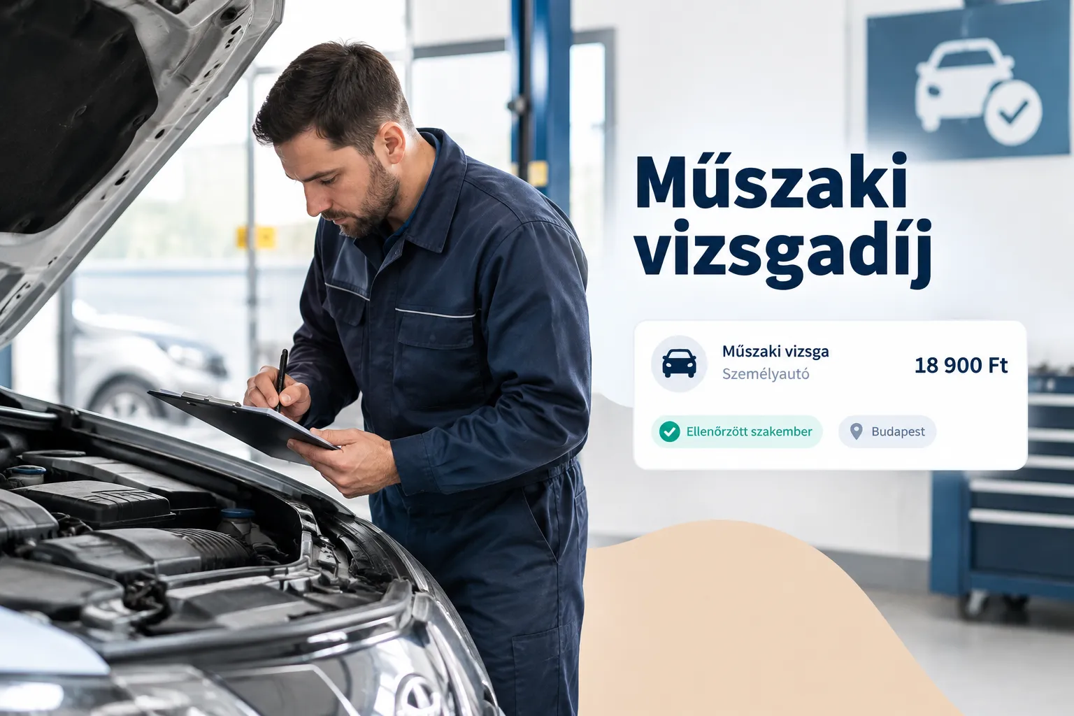 Autós műszaki vizsgadíj összege és árlista táblázat a gépjármű-vizsgáztatás költségeiről